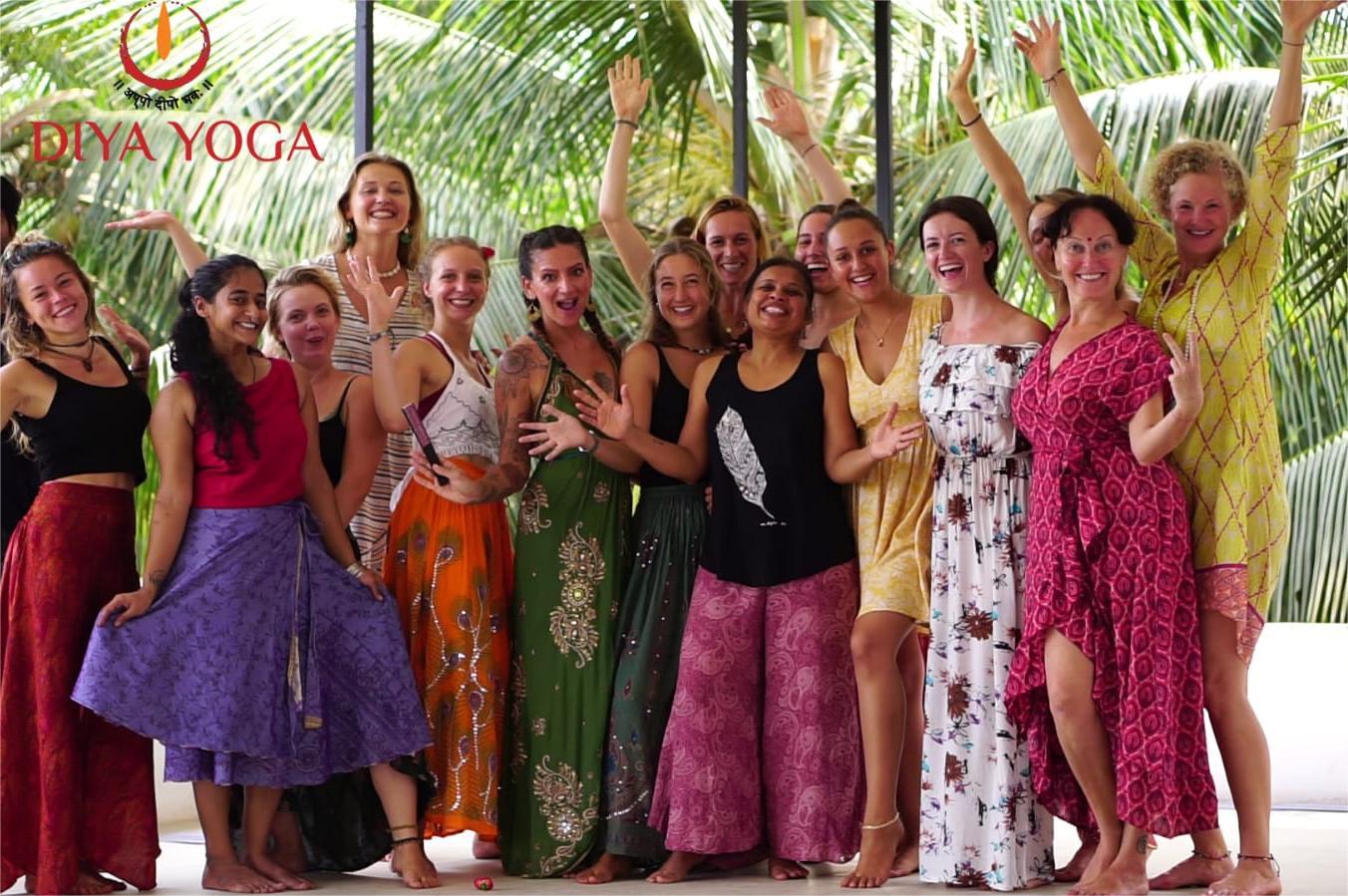 Group of joyful women during Diya Retreats’s Woman Within Retreat in Goa